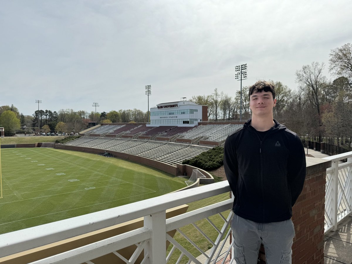 Thank you @CappsHal for the tour of the facilities and campus! Really enjoyed learning about @ElonFootball, can’t wait to come back to camp in the summer. @barlow_coach @WGroveFootball1