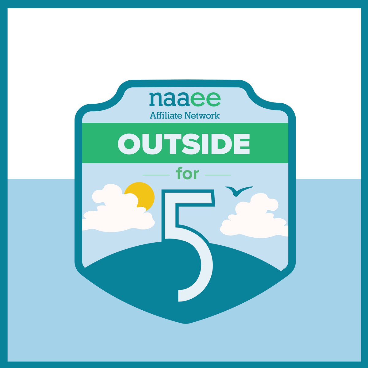 When students go outdoors, they become more confident,attentive, creative & cooperative. ✅ #OutsideFor5 is a pledge campaign from NAAEE that encourages educators to incorporate outdoor activity at least 5 min/day, 5 days/week.Learn more & begin today @ outsidefor5.com 🍃