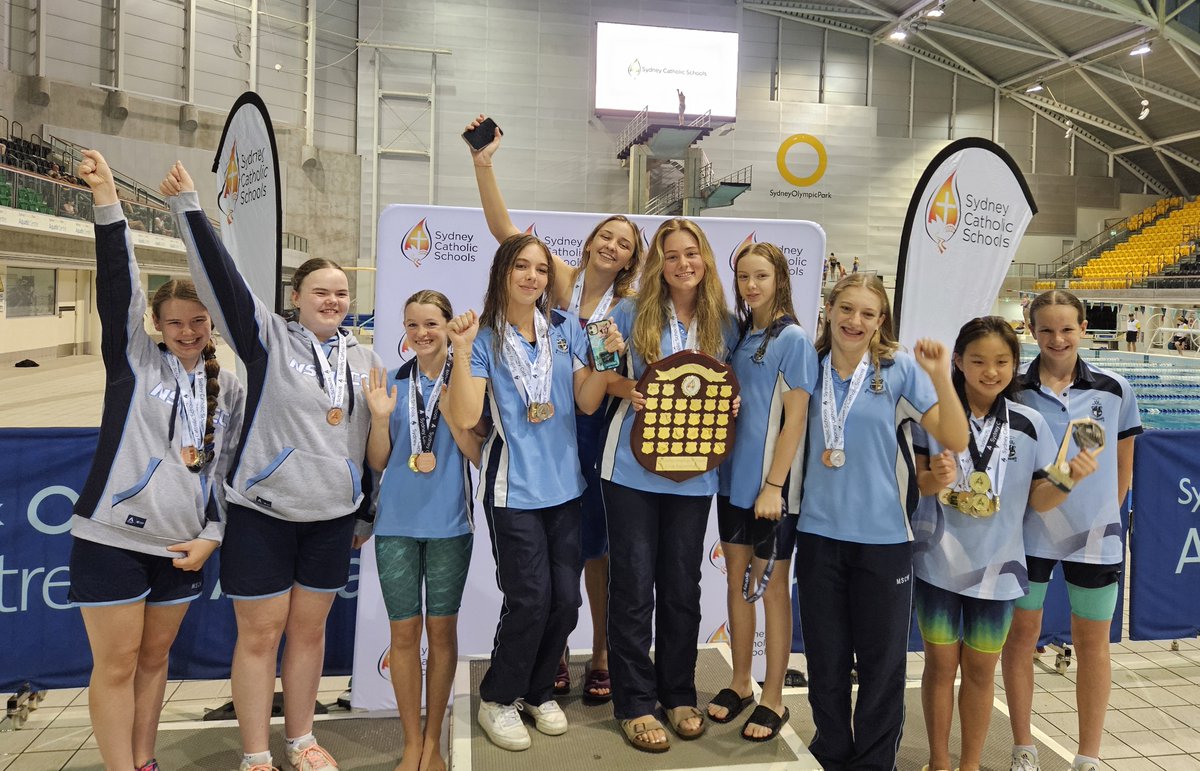 The Sydney Catholic Schools Swimming Championships, held at the Sydney Olympic Park Aquatic Centre, saw the MSCW Swimming Team shine once again! Dominating the pool with their impressive swimming skills, they secured the overall championship trophy.

#swimming #scsswimming #mscw