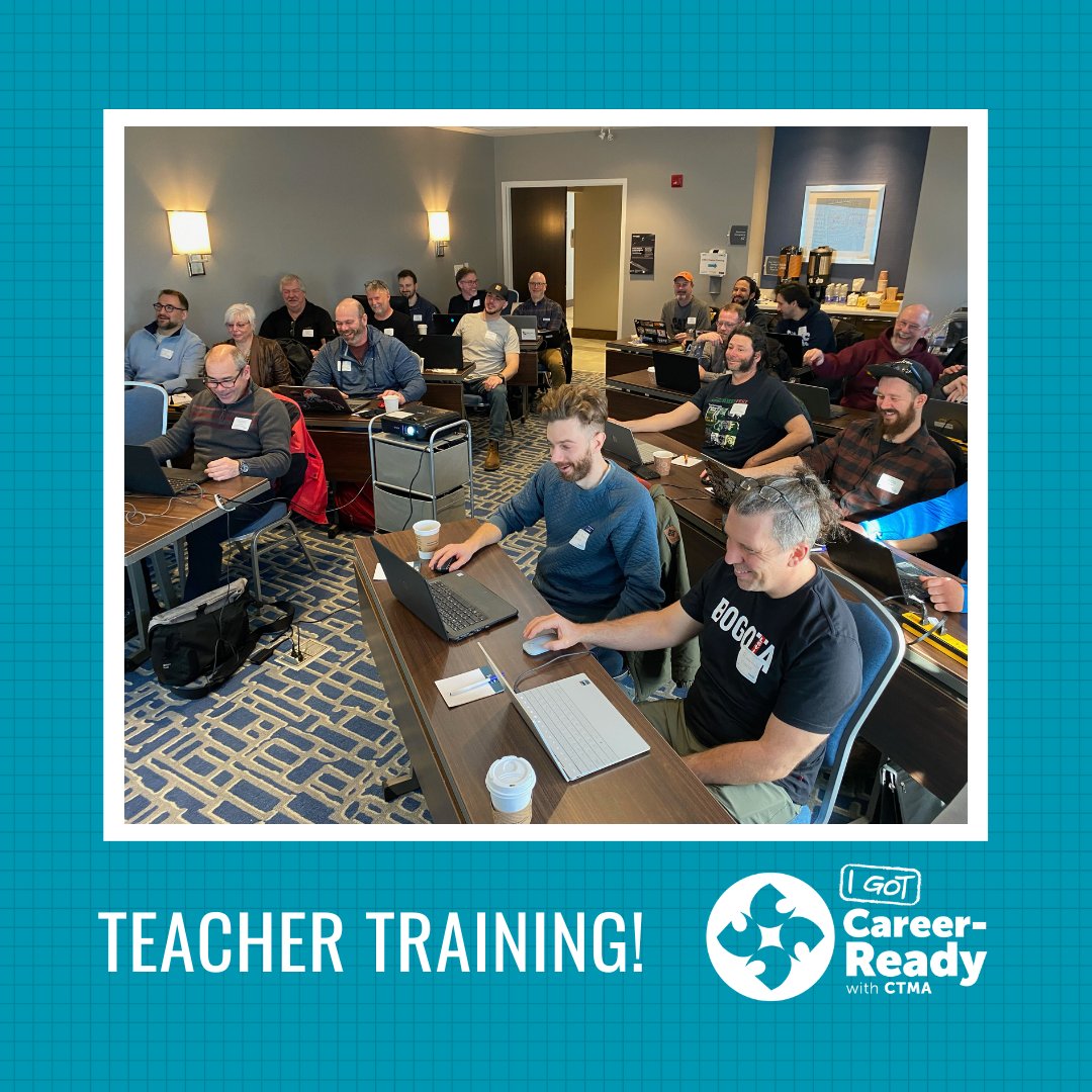 Today was the first day of a 2 part training as part of the Career-Ready with CTMA: Expanding Opportunities program. This CNC Fusion Fundamentals training seems to be putting some smiles on these faces! Can't wait to see what day 2 brings tomorrow! #TakeTech #TeachTech