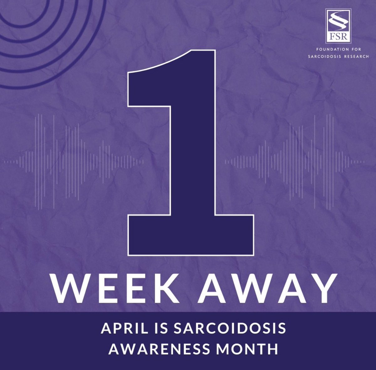 Sarcoidosis Awareness Month begins in one week!! #awareness #findacure #saysarcoidosis @StopSarcoidosis