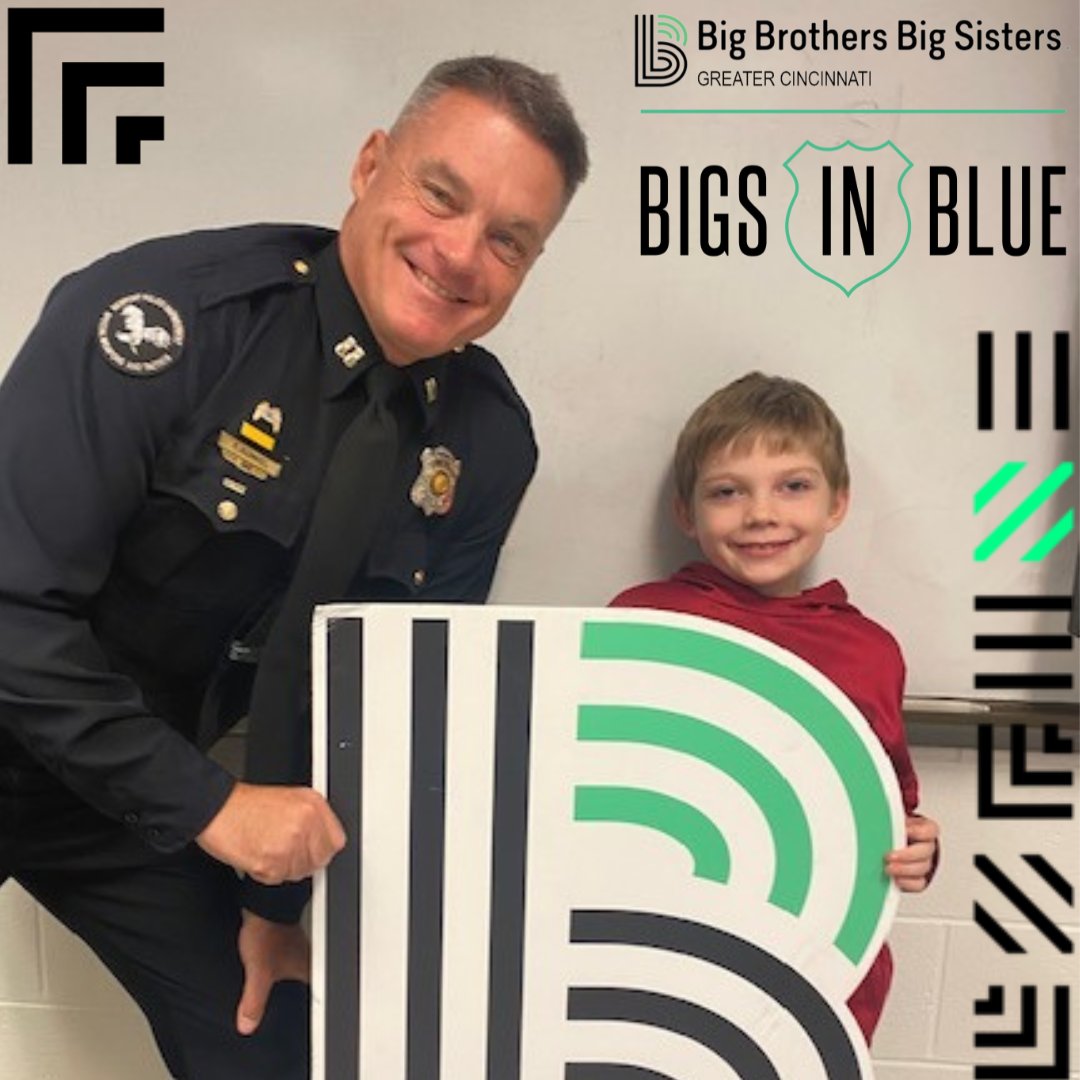 BBBS_Cincinnati's tweet photo. Did you know that we work with with local police departments for a program called #BigsinBlue? Supported by the NFL Foundation, we believe these partnerships can play a role in building understanding and bridging divides in our community.
#BiggerTogether #InspirePotential https://t.co/oLULEGuN9e