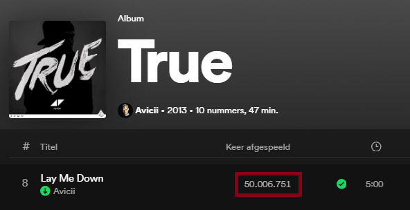 Congrats @AdamLambert & @NileRodgers with 5⃣0⃣ million streams on Spotify for #LayMeDown with @Avicii! 🎉 Now 50,006,751 streams (+8,899)! 🎧 (25 March 2024) #NowPlaying open.spotify.com/track/6ekvzkGg…