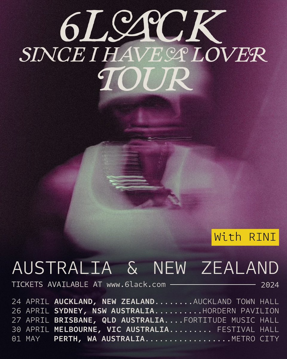 🇦🇺/🇳🇿 SIHAL ‘24 w/ @rinidawg 6lack.com/tour/