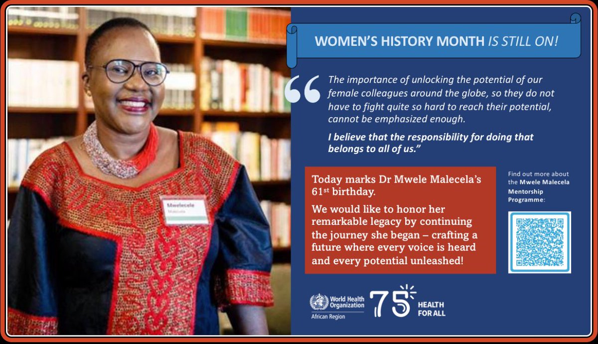 Remembering Dr. Mwele Malecela on what would have been her 61st birthday. Her legacy lives on through the Mwele Malecela Mentorship Programme, continuing to inspire & empower women. Her legacy is now our mission. Join us #NeverForget #WomenHistoryMonth