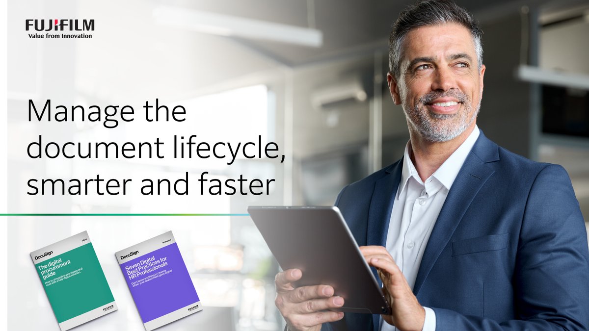 Discover DocuSign HR onboarding and Procurement for business > fujifilm.com/fbau/en/soluti… Visit our landing page for whitepapers, customer success stories, and more.