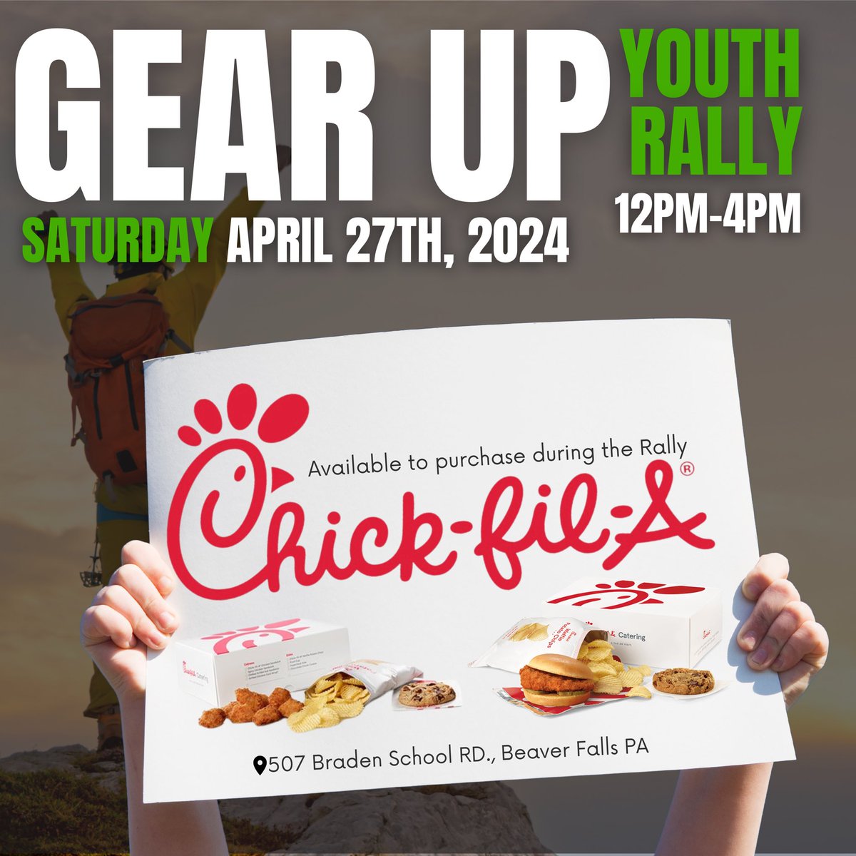 Excited to have our local @ChickfilA set up at our Gear Up Rally here at @fernwood_camp on April 27th!
