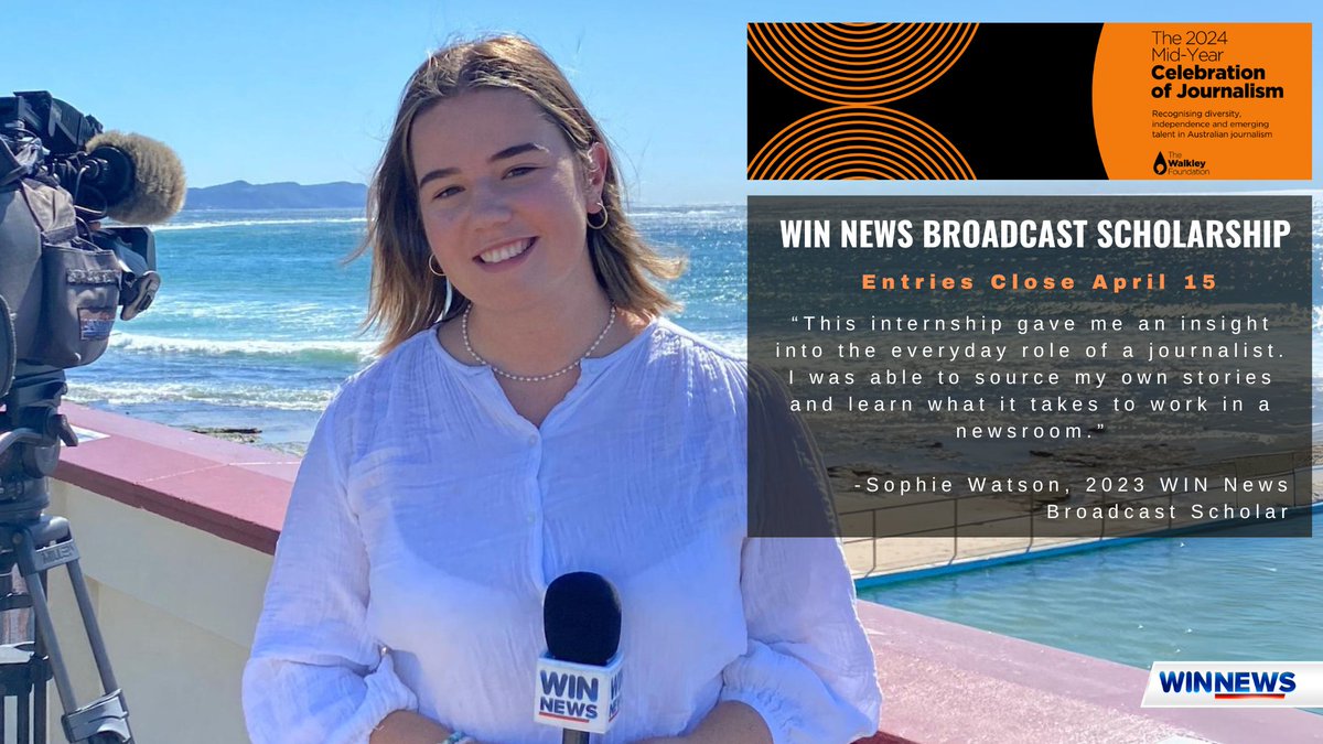 Ready to break into the competitive world of TV journalism? Apply now for the WIN News Broadcast Scholarship. You’ll receive a $10,000 stipend and spend 10 weeks working at WIN’s Wollongong HQ. Don’t miss out on this amazing opportunity! @WINNews_Woll walkleys.com/professional-d…