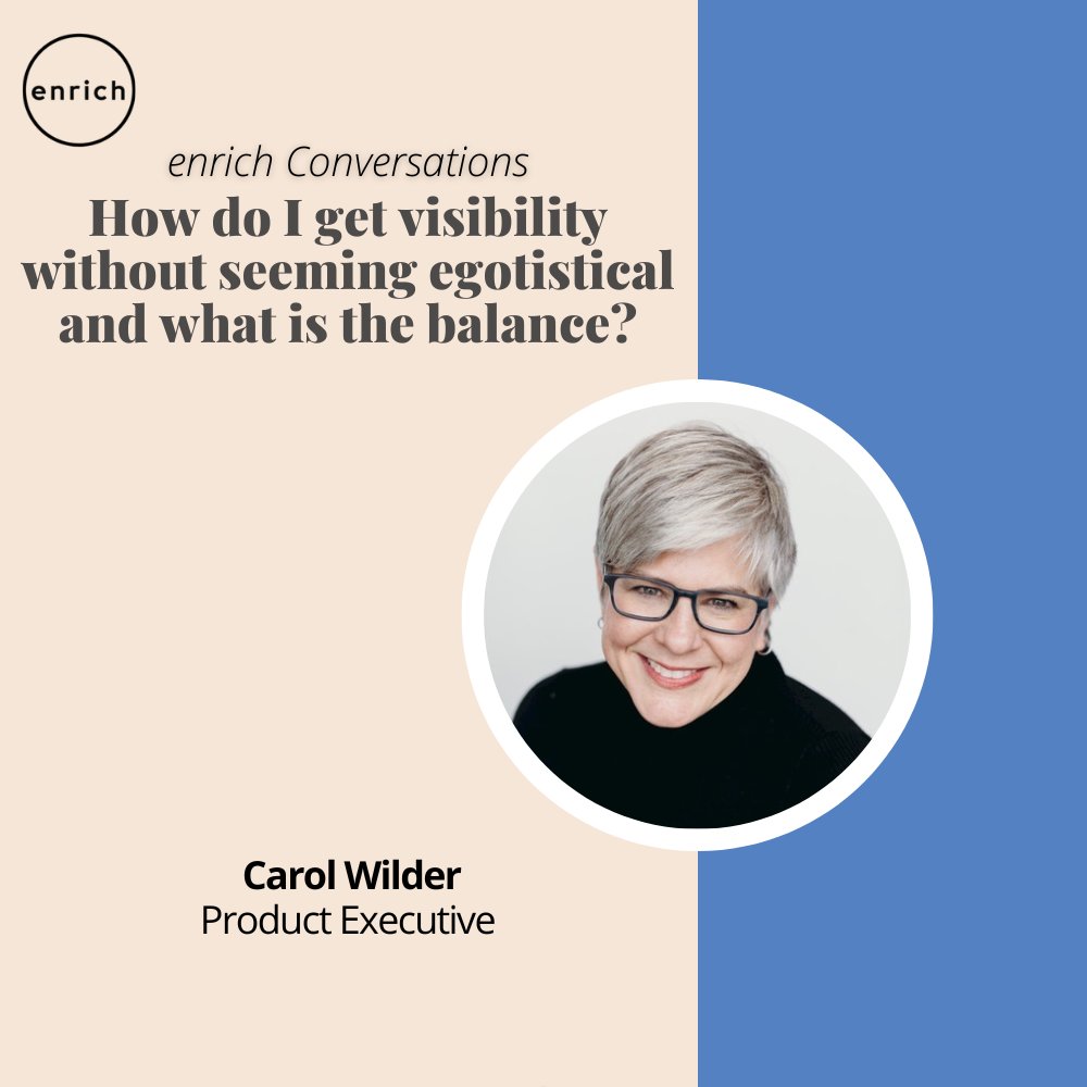 How do I get visibility without seeming egotistical and what is the balance? Join Carol Wilder, Product Executive, to explore this question with other senior leaders on April 5th at 12pm PT RSVP at lu.ma/p8od5nc6 #peerlearning #leaders