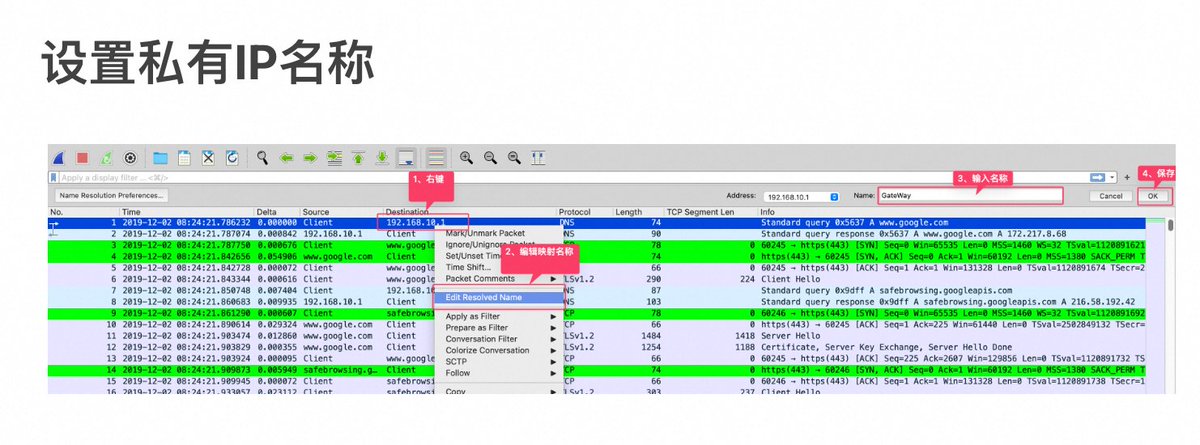 plantegg's tweet image. 这篇tshark/wireshark 的总结真是太全太好了，我都常常拿他当笔记翻，我最喜欢里面的 设置私有IP名称 这个功能，因为我写文章要截图，又不想暴露真实IP，以前靠打码，想想真是笨死了，还有pcap/cap/pcapng 等等一些后缀以前也不了解. 博主是 @xianlezheng