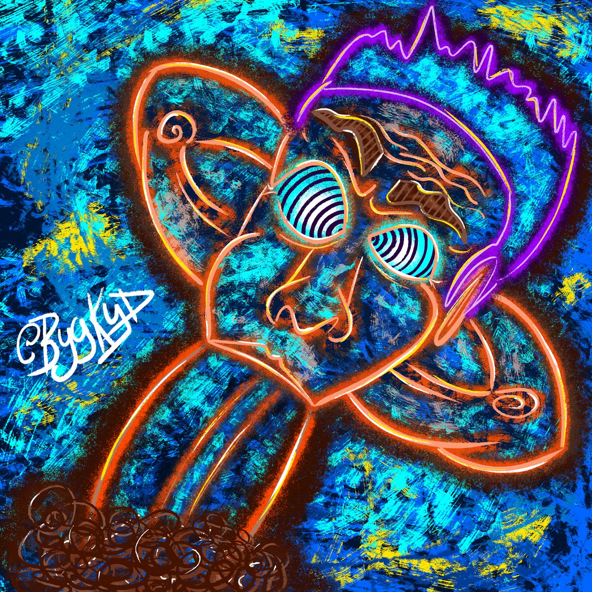 bygkyd's tweet photo. 2024 #10 - Mouthful Mode
Ref: @JACOBI_DSP
#gayart #alt #goth #graffiti https://t.co/Ak7ufB8fBW