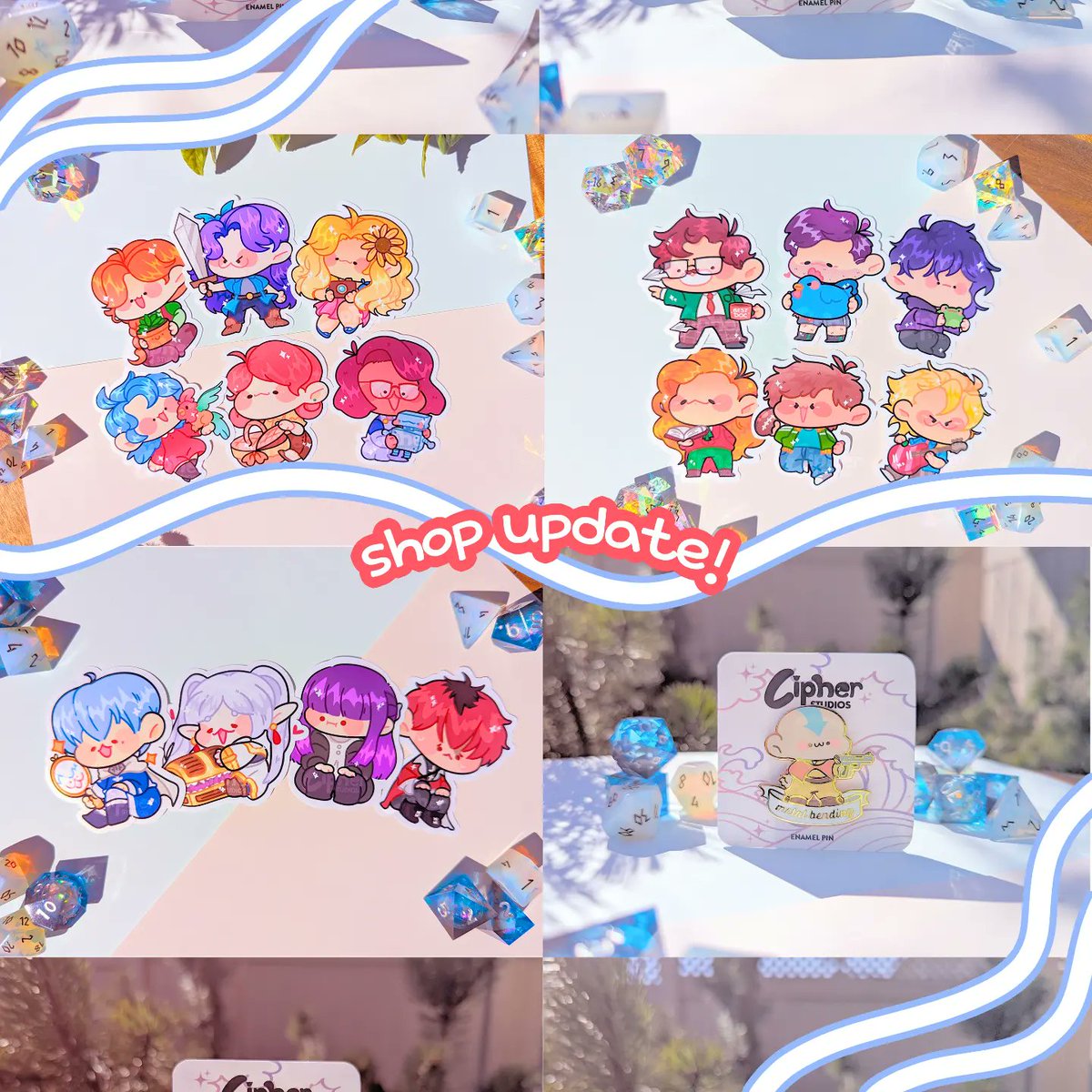 robinyoten's tweet photo. shop update time! ✨🐸
#stardewvalley #frieren #atla https://t.co/0ZthuY61Kf