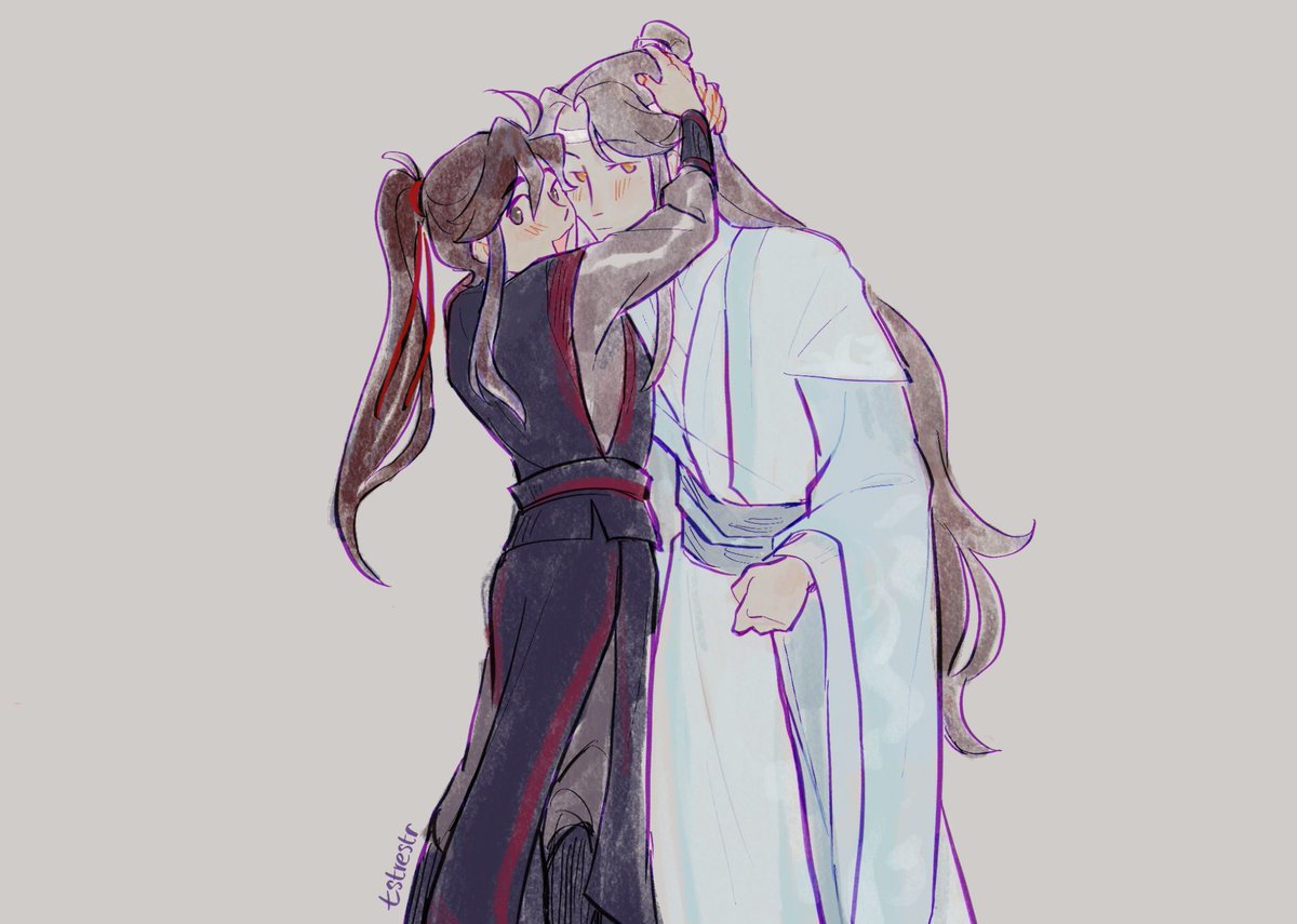 tstrestr's tweet photo. first prompt down!! wangxian for @picklesforhire 

@MDZSaction https://t.co/jTzFhBkgqd