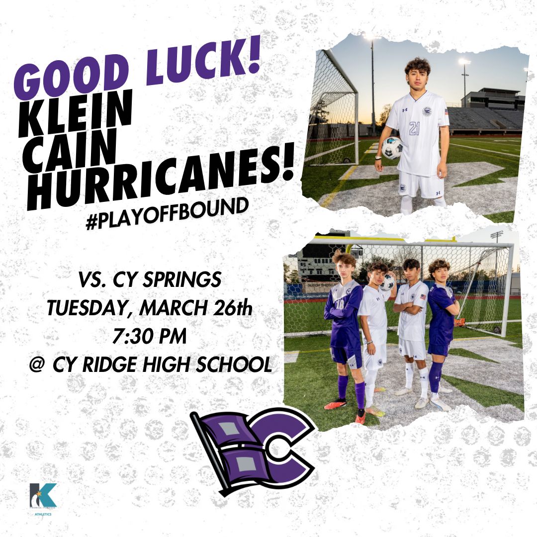 Good luck to the Hurricanes as they take on Cy Springs tomorrow!
