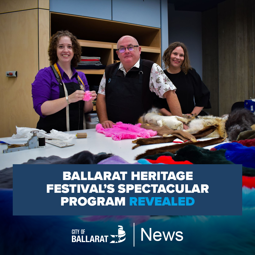 🎩 Step back in time at the 2024 Ballarat Heritage Festival, May 17-26! Experience history like never before with night-time tours, interactive exhibits, workshops, and a vintage car show. Check out the program highlights here: bit.ly/3x7hl3s