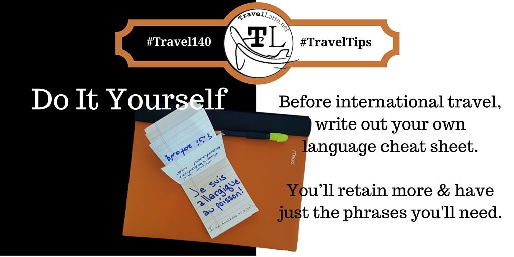 DYI #TravelTips: Don't speak the language? Make your own cheat sheets with phrases you'll need. Also a good way to practice while you're in #selfquarantine. bit.ly/2Me0Aec #travel #triptips