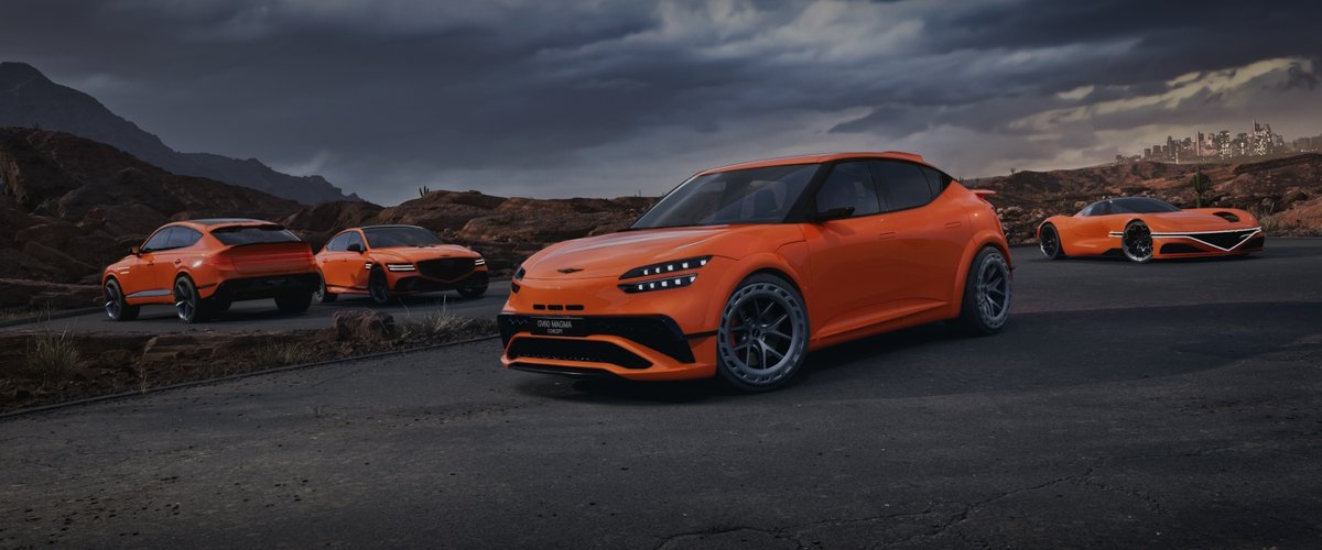 HMGnewsroom's tweet photo. Feast your eyes upon the new Neolun Concept and #GV60 Magma Concept, pushing the boundaries of performance and luxury.

*Concept vehicles shown.

#GENESIS #ConceptCar #GV60Magma #Neolun #MagmaProgram https://t.co/oWlU15qEwX