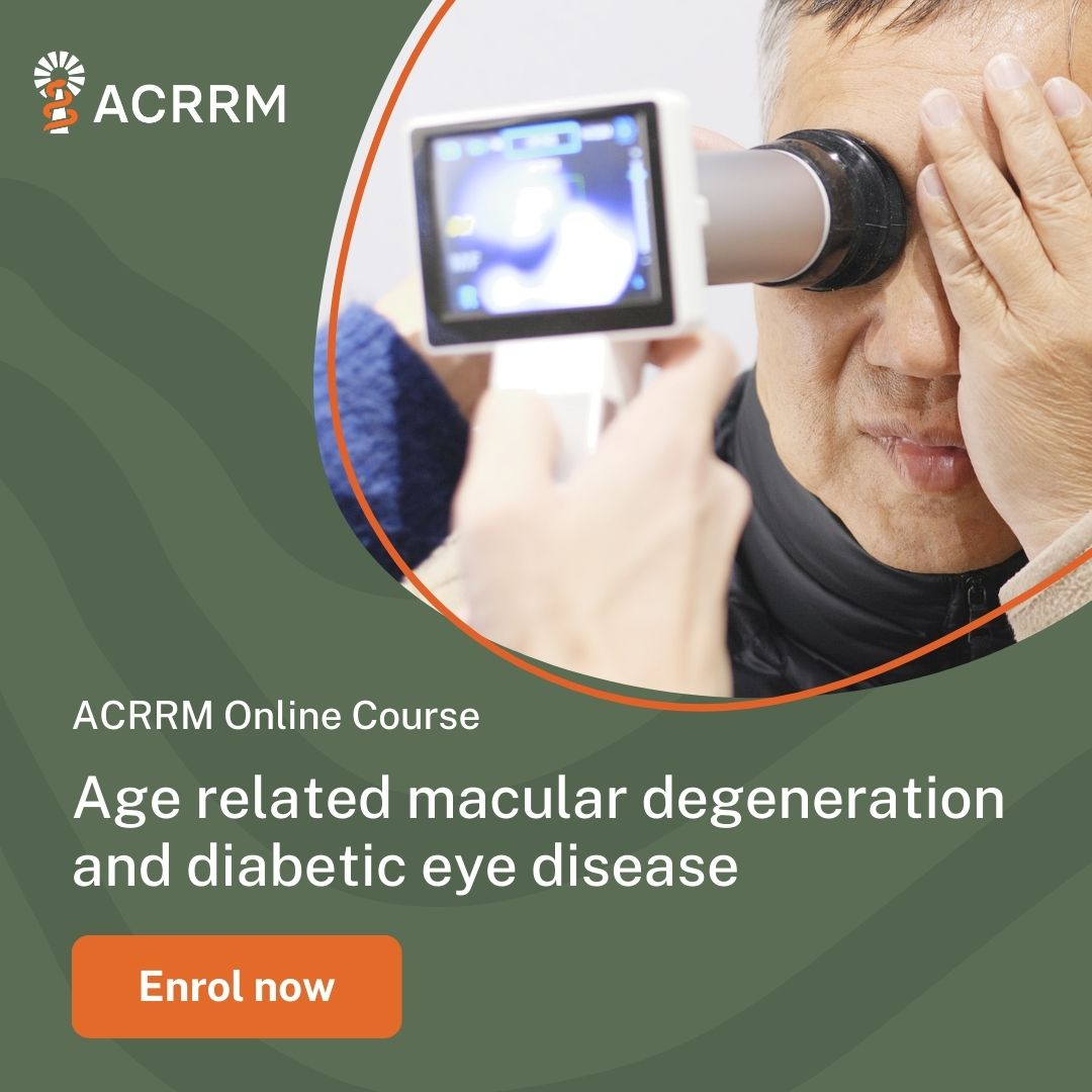 Enrol in ACRRM's online course: Age-related macular degeneration and diabetic eye disease. This course is designed to equip rural generalists with the knowledge needed to understand, identify, and manage these sight-threatening conditions. Enrol today: bit.ly/3xdDe0X