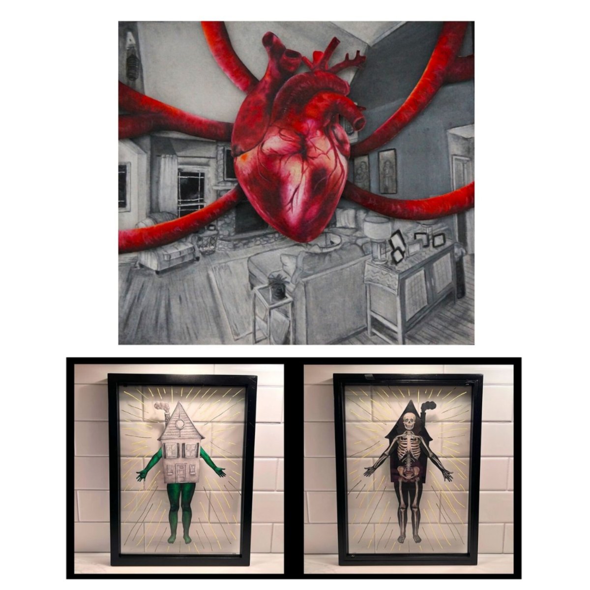 Congratulations to the following @atherton_high art students who won Honorable Mention's in the KyAEA All-State Derby Region Art Competition: Drawings: Tiffini Luckett, Ryan Shown, and Valeria Montanez. Mixed Media: Maggie Barnett (x2!)