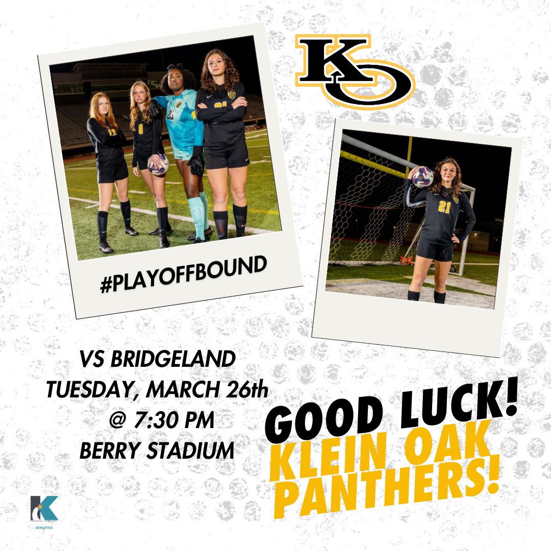 Good luck to Klein Oak in their playoff game against Bridgeland tomorrow!