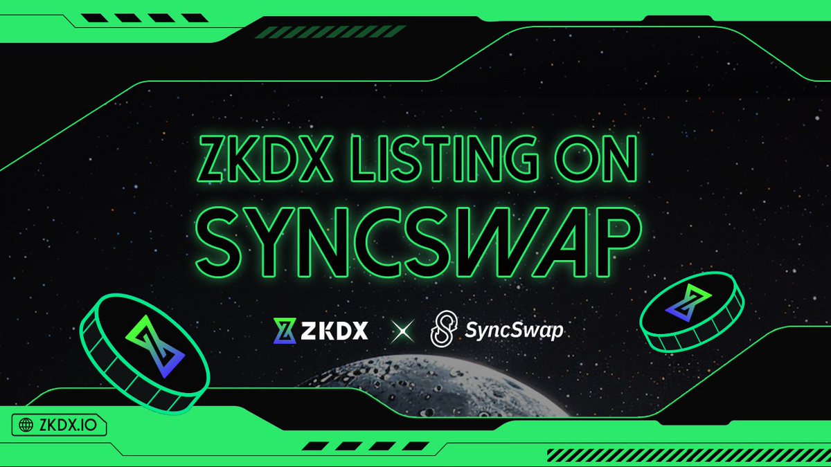 🚀Thrilled to announce that $ZKDX is now listed on <a href="/SyncSwap/">SyncSwap (((+)))</a>!

We extend our heartfelt gratitude to SyncSwap for the support, and our first DEX @zkaliburDEX, for supporting us in migrating a portion of $ZKDX liquidity to SyncSwap.

This listing represents another significant
