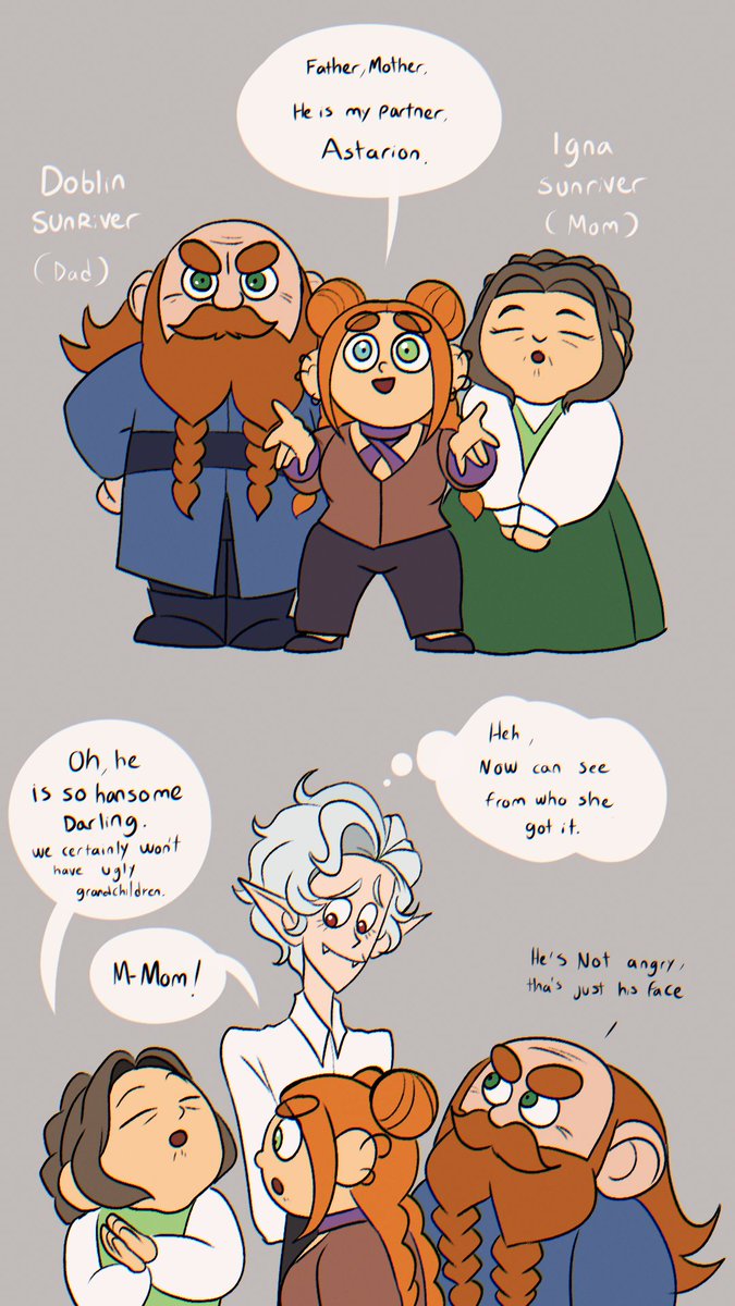 YuramecX3's tweet photo. Meeting the Sunriver family
#BaldursGate3 #dwarftav https://t.co/cVRBQBil58
