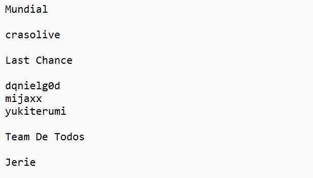 Aquí tenemos la lista de clasificados del 
UHC Boom Perú🇵🇪💣

Muchas gracias a todos por jugar el evento