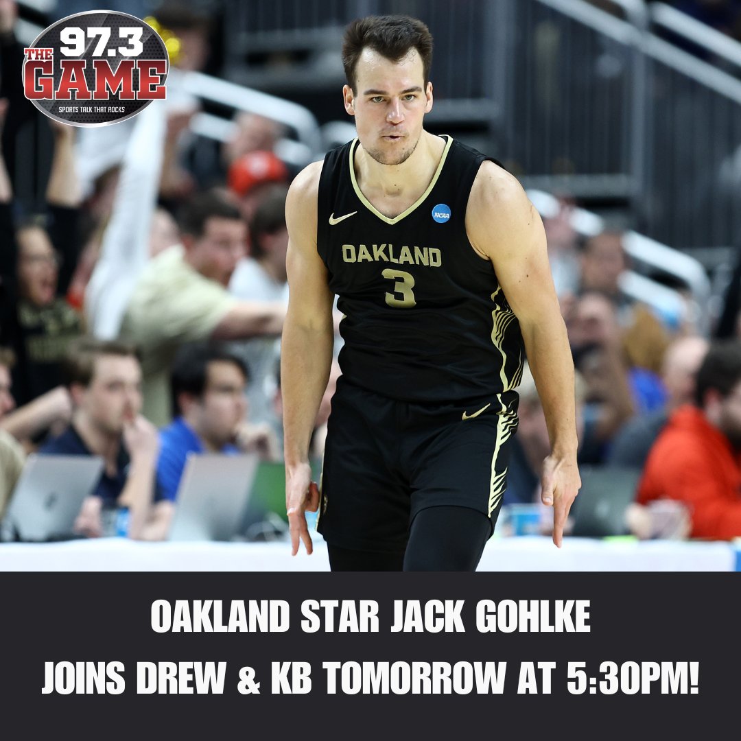 He's been one of the stars of the tournament. @OaklandMBB guard. Pewaukee native. @jgohlke34 will join us tomorrow at 5:30pm! LISTEN: 973thegame.com/listen or the iHeart Radio App