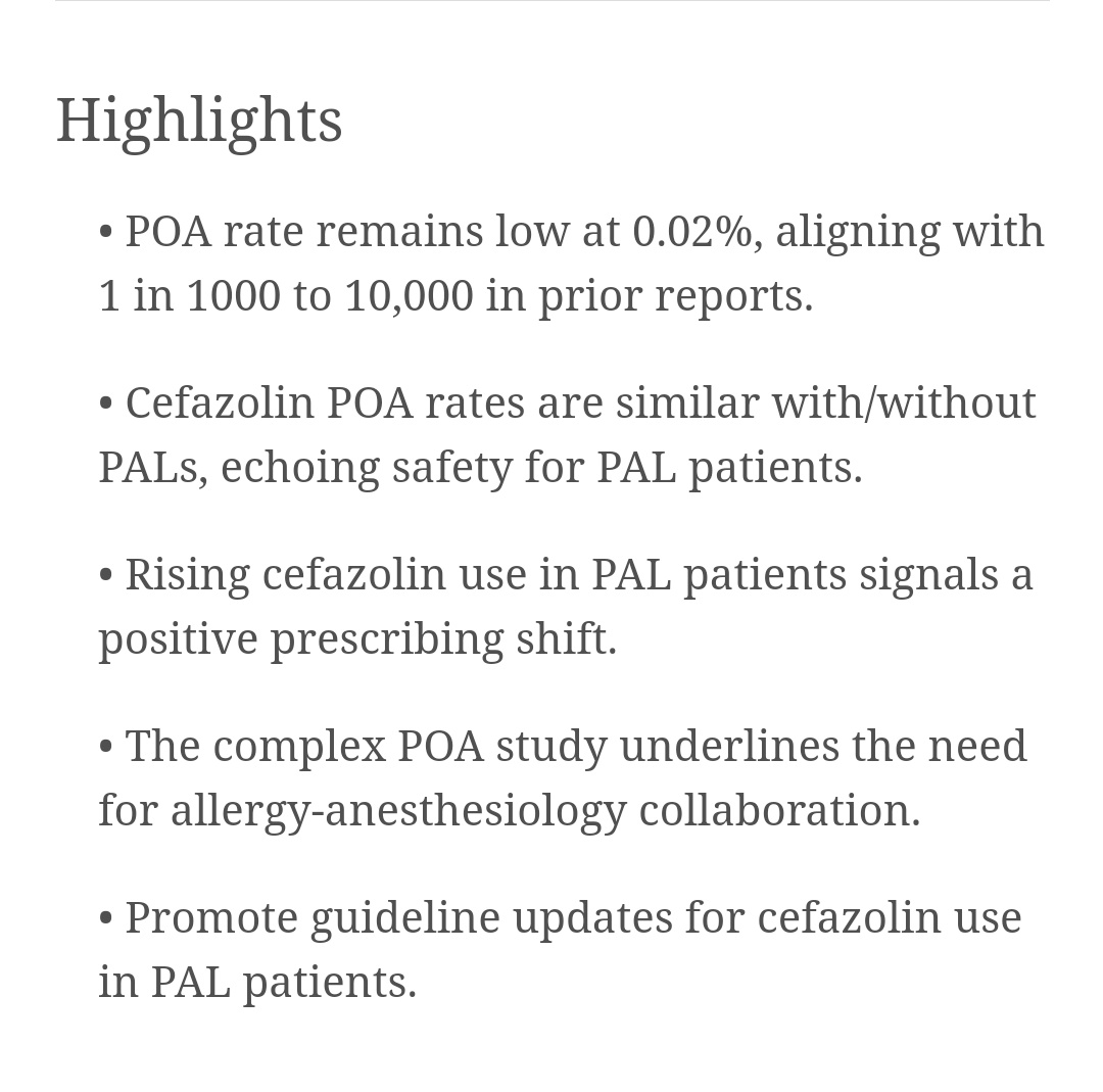 Perioperative cefazolin for antimicrobial prophylaxis in patients with pre-existing penicillin allergy did not increase the incidence of anaphylaxis as compared to those who didn't have penicillin allergy.