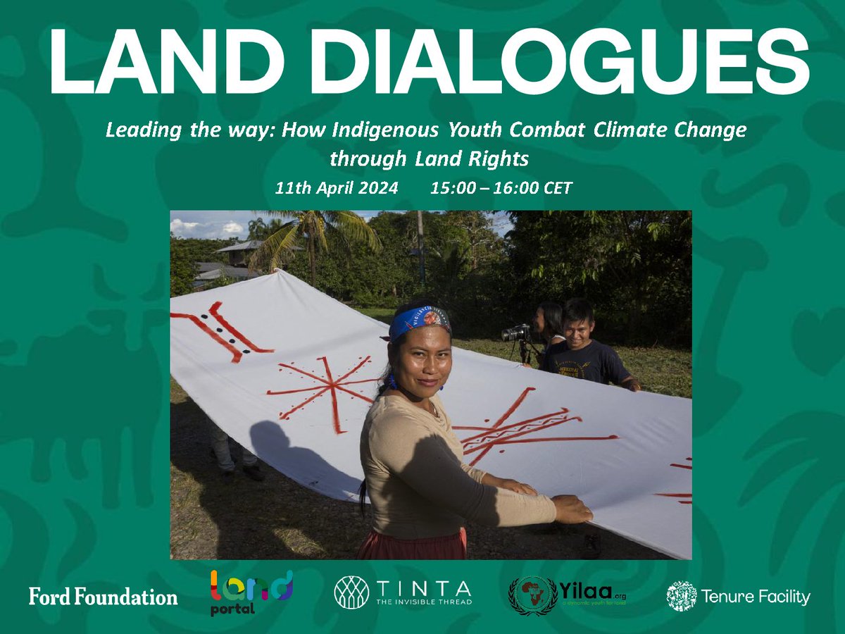 🌍 Join the #First_Land_Dialogue_2024 webinar on April 11th, focusing on how Indigenous Youth Combat Climate Change Through Land Rights! Discover nature-based solutions, cross-cultural learning, and youth-led initiatives. Register here: lnkd.in/e-EVzXy6 #ClimateAction