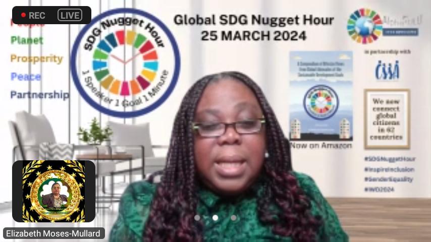 Interesting webinar session on #CSW and #SDG5 by the#SDGNuggetHour. I was fortunate to be one of the Speakers and the event was graced by the Sierra Leone's Minister