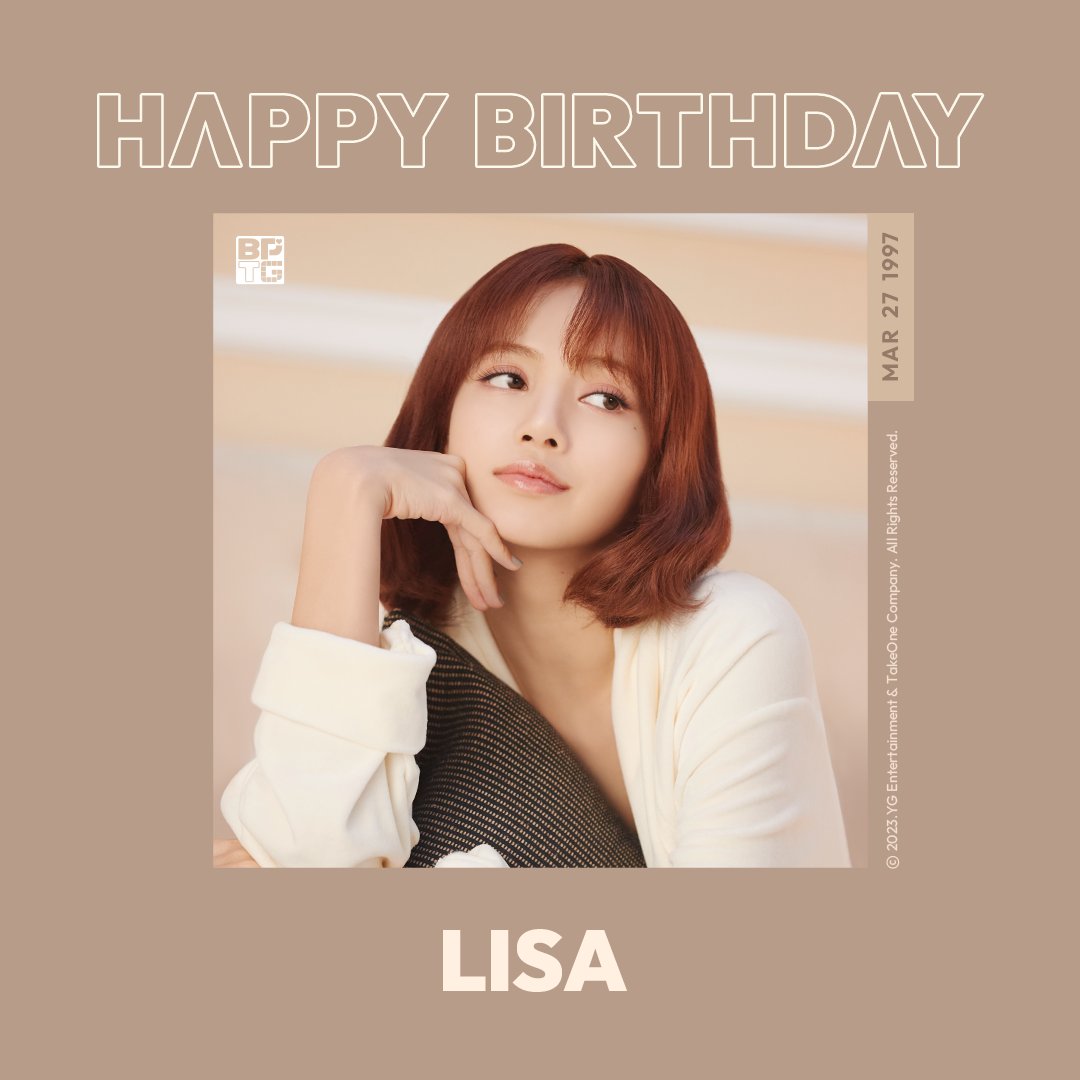 [CONGRATULATIONS!] 🎂 Happy birthday to LISA, who always stuns the world with her amazing performances! We can't wait to see you on stage in 2024 as well. Producers, collect a special gift in the game at 2AM (UTC)!