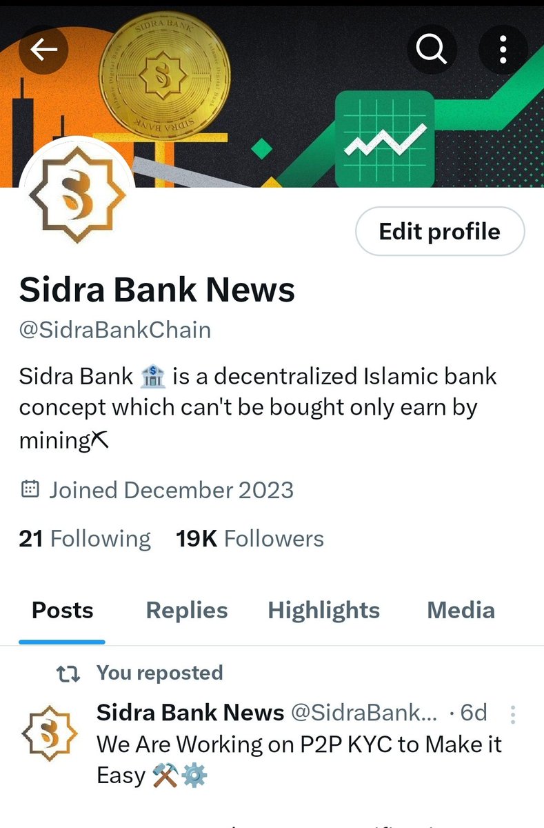 Thank you 19k twitter ( X ) Sidra believer 💰

Sidra will make millionaires💰💰

If you love SidraBank 
Like ❤️  |  Retweet 🔄  |  Comment 🖍️

#Sidrabank #SidraChain #Sidra #SidraBankNews $EVERY $BLOCK $PARAM $TRIP $ZOMBY  #ANVM #SidraFamily #Sidracoin