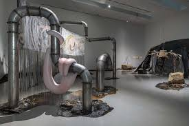 peterteriele's tweet image. Mooi in #Tilburg #DePont Laure Prouvost
In the mist of it all, above front tears. Een surreële, absurdistische en poëtische wereld in het museum.