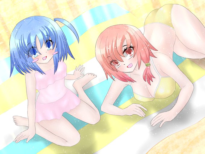 #イラスト 
#絵柄好みって人にフォローされたい 
#3月になったので水着イラストでTLを埋め尽くしませんか 
もう一つのアカウントで載せたイラストの再掲。
最近水着っていいよなねーって欲が溢れ出している自分がいる🫠 