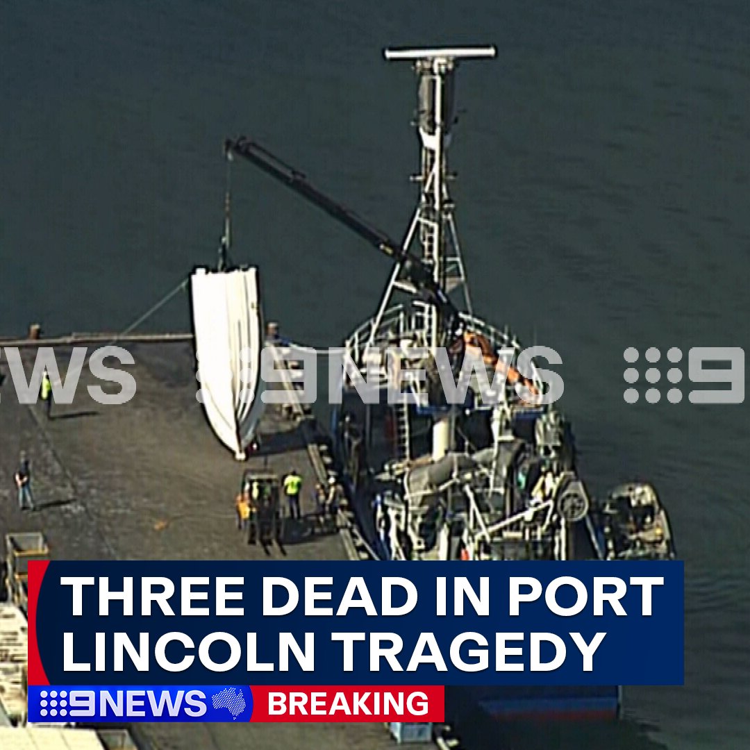 #BREAKING: Police have just confirmed three people have died after a fishing boat capsized off the coast of Port Lincoln yesterday. Two bodies were pulled from the water this morning, with crews locating the final person this afternoon. Two other people - a 13-year-old and his…