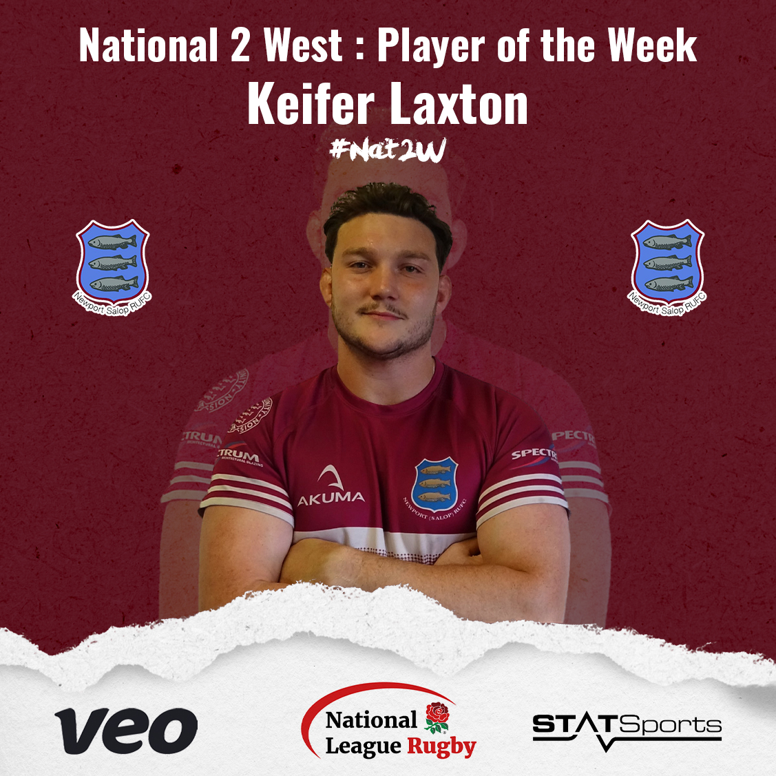 🚨 Here is this week's Player of the Week from Round 23 in National 2 West: @NewportSalopRFC's Keifer Laxton #Nat2W