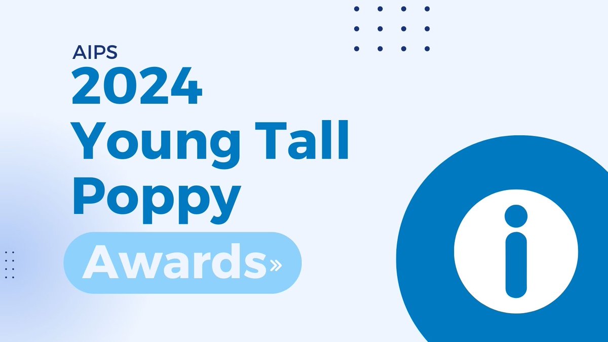 FYI- Another Young Tall Poppy free online information session is on this week: 📅Tomorrow - Thursday 28th March ⏲️3:00 pm AEDT 📟Via Zoom - us02web.zoom.us/j/81649928274#… See you there! #ytp24 #australianscience #scienceawards