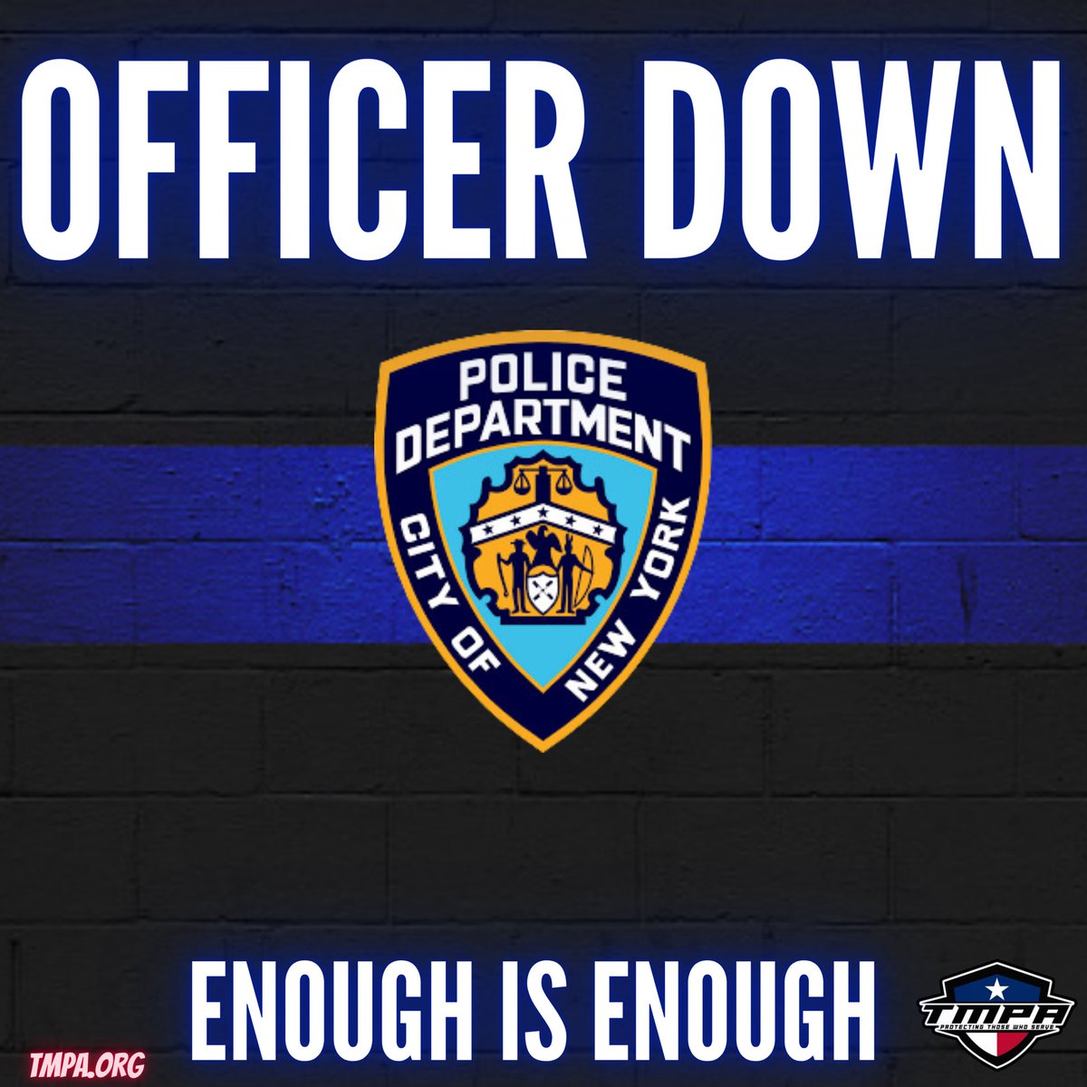 𝐄𝐍𝐎𝐔𝐆𝐇 𝐈𝐒 𝐄𝐍𝐎𝐔𝐆𝐇! Tonight, the NYPD family is in mourning, as a NYPD Ofc was shot down in the line of duty. The culprit? A known criminal with 21 prior arrests, who had no business walking our streets. This isn't just heartbreaking—it's an absolute outrage! We