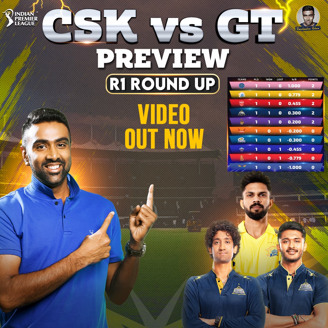 CSK vs GT Preview, along with the round up of the first leg of games is out on our YT channel. @prasannalara joins us as well. Check it out first thing this morning for your daily dose of entertainment. @ashwinravi99 youtu.be/qAaG33lDTjI?si…