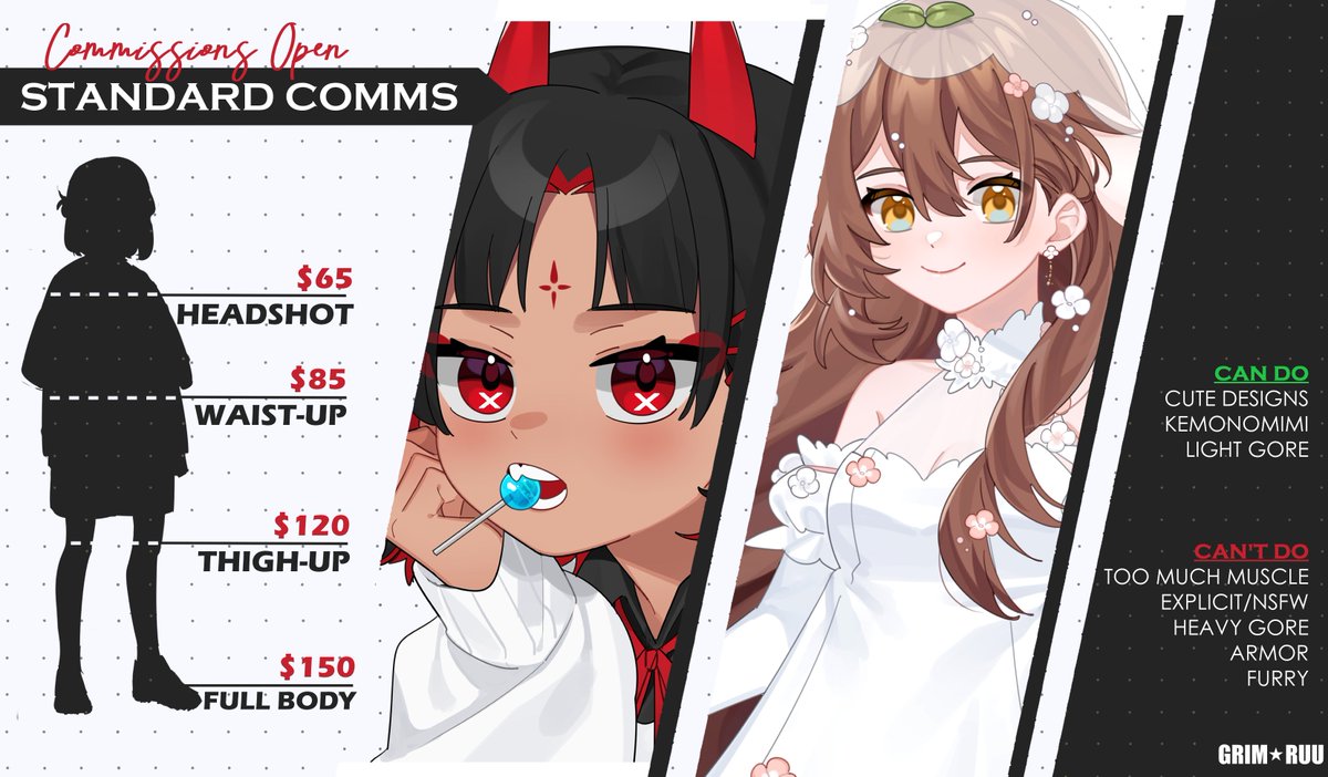 grimruu's tweet image. [💖RTs] 

🌹April Batch Comms Open!! 
Will have limited slots open per comm type for now, please dm me if interested, thank you!