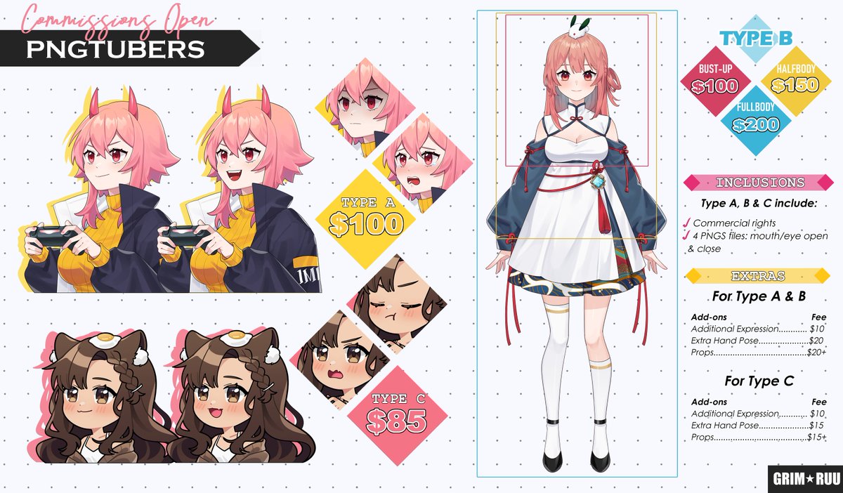 grimruu's tweet image. [💖RTs] 

🌹April Batch Comms Open!! 
Will have limited slots open per comm type for now, please dm me if interested, thank you!