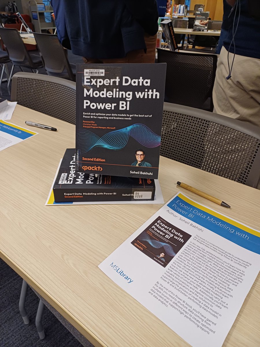 Just received a photo of my book 'Expert Data Modeling with Power BI' in @Microsoft library during #MVPSummit. Thank you, @elizabethpappa, for sharing the photo!  #MVP #MVPBuzz #CommunityRocks #PowerBI #DataModeling #Book