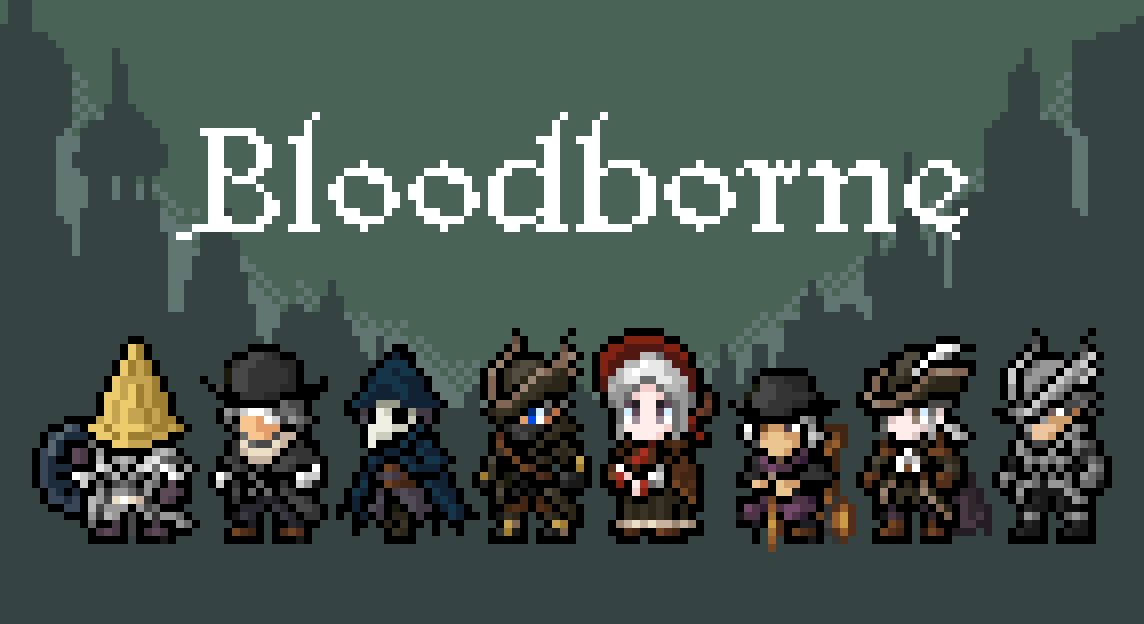 zangekiss's tweet photo. ブラッドボーン9周年おめでたい(ﾟ∀ﾟ)唯一無二の作品ですワ
#Bloodborne #ドット絵 https://t.co/5wArMGPCp1