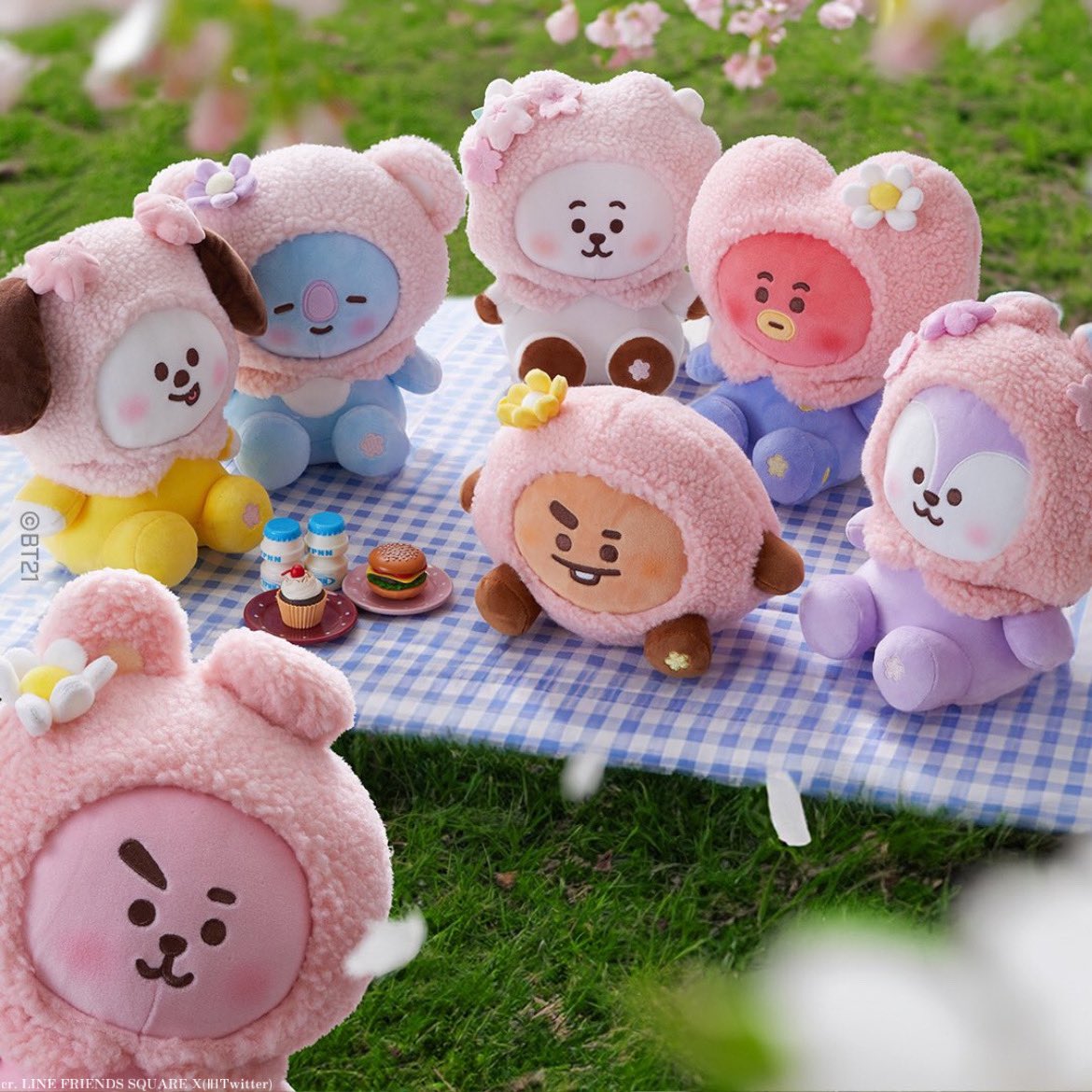 BT21の春の日のぬいぐるみ「Spring Days Edition」が予約開始されまし