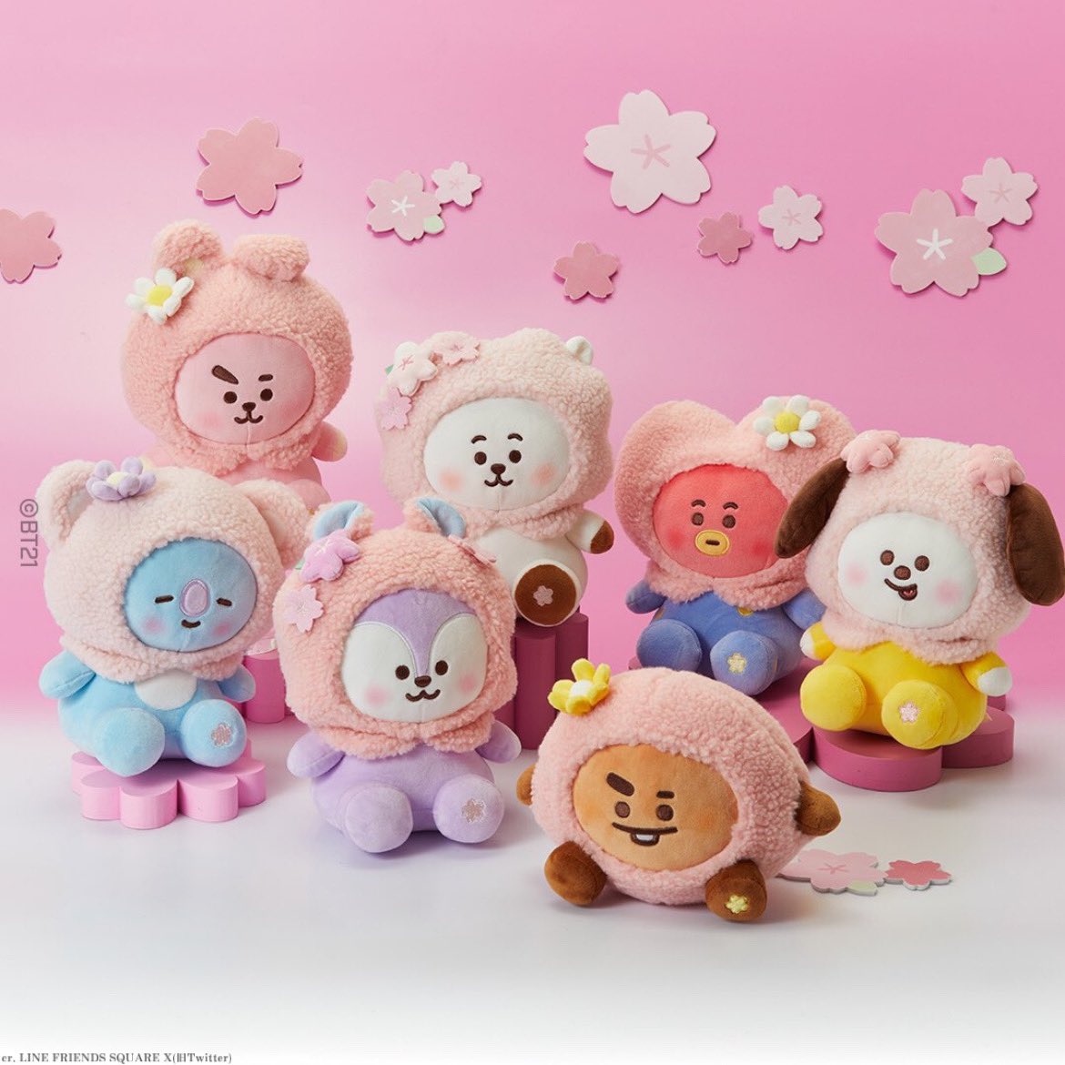 BT21の春の日のぬいぐるみ「Spring Days Edition」が予約開始されまし