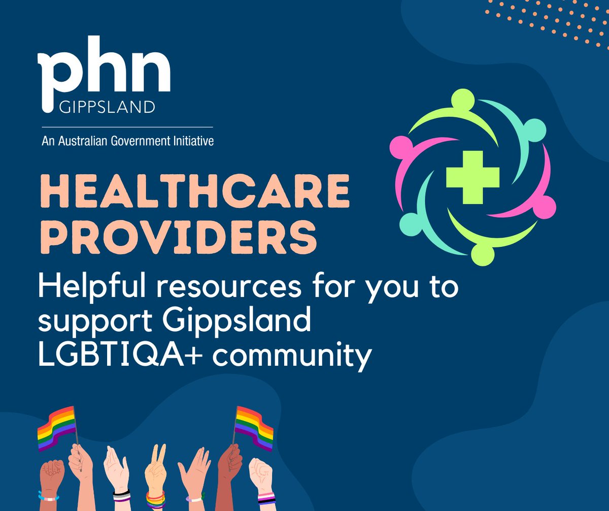 We have curated a range of valuable resources designed to enhance knowledge, skills, inclusive and affirming general practices when caring for LGBTIQA+ patients. You’ll find these resources at gphn.org.au/about-us/rainb…

#Gippsland #LGBTIQA+ #healthcare #inclusive #resources