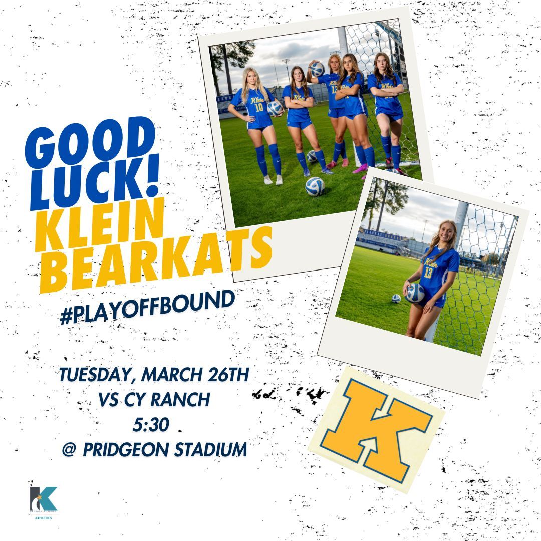 Good luck to Klein High tomorrow in the playoffs against Cy Ranch!