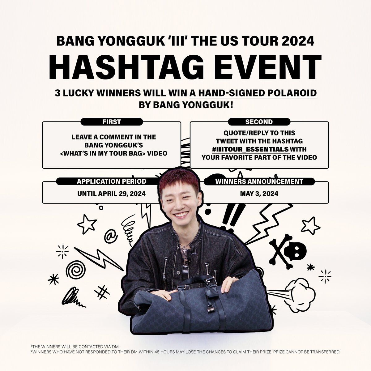 _mymusictaste's tweet image. 🎸BANG YONGGUK ‘III’ THE US TOUR 2024

Win a signed polaroid by BANG YONGGUK!📸

Here’s how you can win!
💬Leave a comment in the BANG YONGGUK’s &amp;lt;What’s in my TOUR bag&amp;gt; video
#️⃣Tweet us using the hashtag #IIITOUR_ESSENTIALS with your favorite part of the video!

Tickets to see…