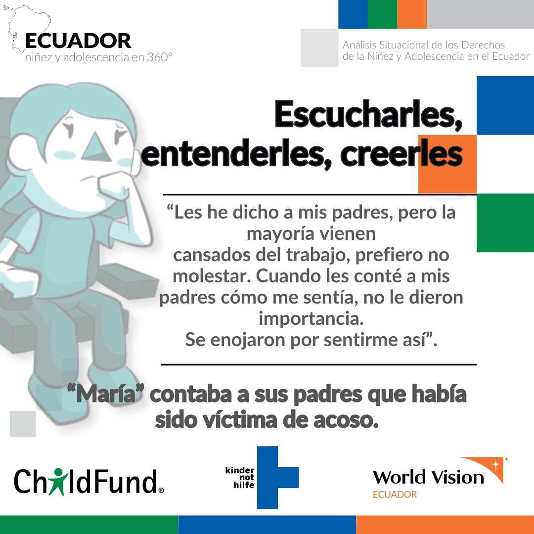 ChildFundEc's tweet photo. 🫂#Infancias360 I La empatía es un valor muy importantes en la relación con niñas, niños y adolescentes. Tenemos que escucharlos y entender qué es lo que a ellas y ellos les molesta.
Testimonios: https://t.co/Fwl9qmFzHO
#DerechosNiñez #ChildFundEc #WorldVisionEc #KnhEc https://t.co/SoQ26NLxrI